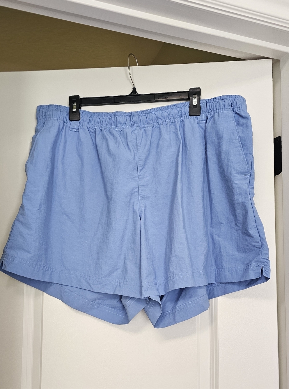 Columbia Light Blue Elastic Waist Athletic Shorts PFG